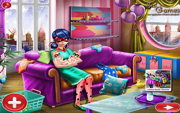 Ladybug Twins Family Day: Ladybug & Cat Noirs Twins! Caring Games | Ladybug Twins Family