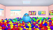 Ball Pit Show Collection 3D for Kids to Learn Colors with Giant Surprise Eggs Color Balls