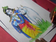 How to Draw Ome Lord Gopala Krishna Drawing