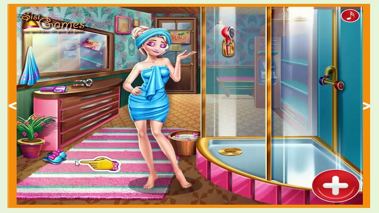 FROZEN ELSA AND JACK FROST KISSING AT SAUNA! Elsa Sauna Flirting Realife Game For Kids!