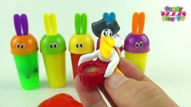 Learn Colors Popsicle Ice Cream Bunny Molds Slime Clay Surprise Toy Play Doh Peppa Pig Coo