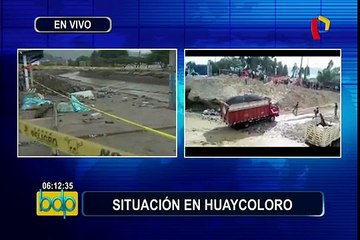 SJL: cierran puente tras desborde de río Huaycoloro