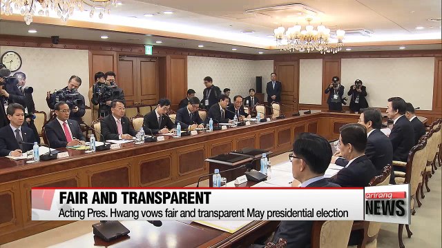 Acting President Hwang Kyo-ahn vows to hold May presidential election fair and transparent