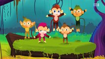 5 мало обезьяны прыжки на в кровать Дети питомник рифма песни