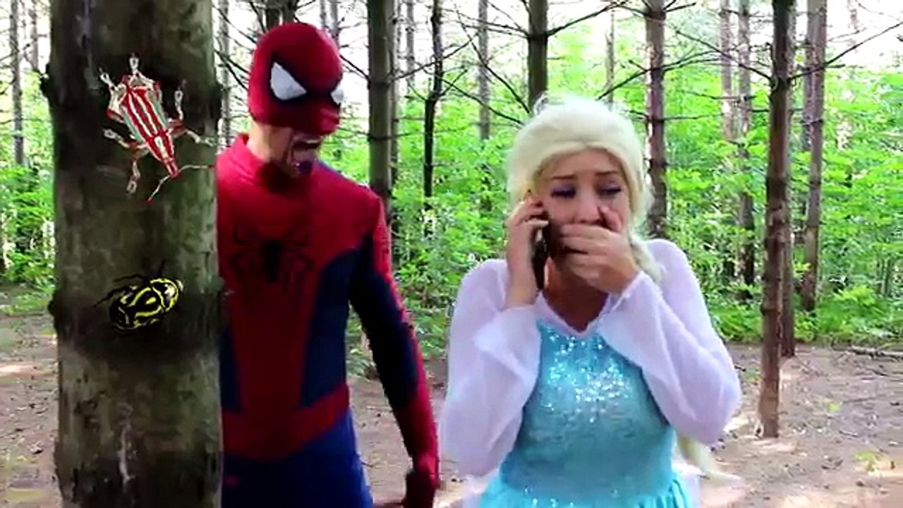 Frozen Elsa & Anna CRYING BABIES! w/ Spiderman Reckless Joker McDonalds Maleficent Prank S