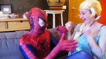 Superhero in Real Life Parody w/ Frozen Elsa Pranked by Jack Frost & Bubble Gum Ft Spiderm