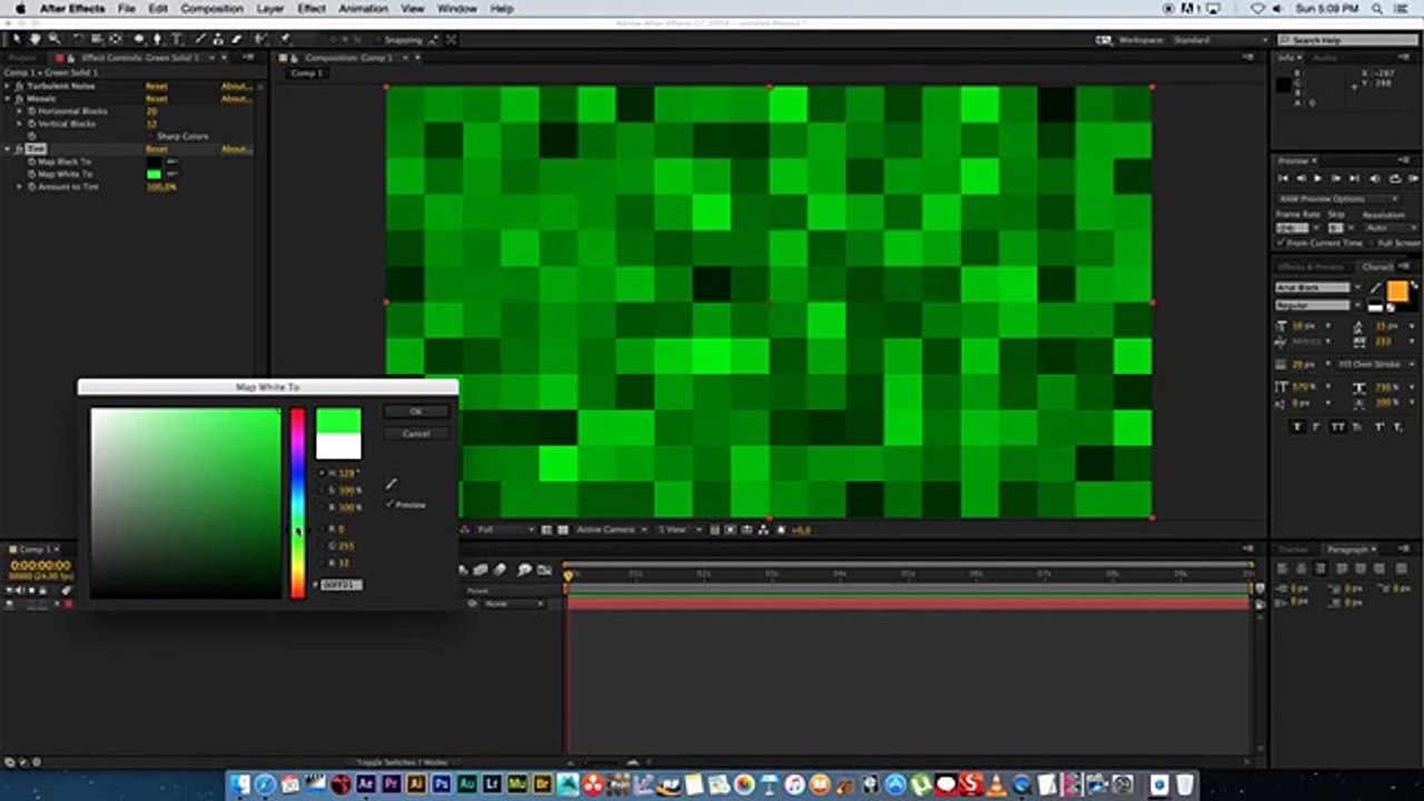 After Effects Tutorial - How To Create An Animated Pixelated Background