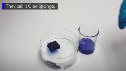 Esta esponja reutilizable absorbe los vertidos de petróleo del mar