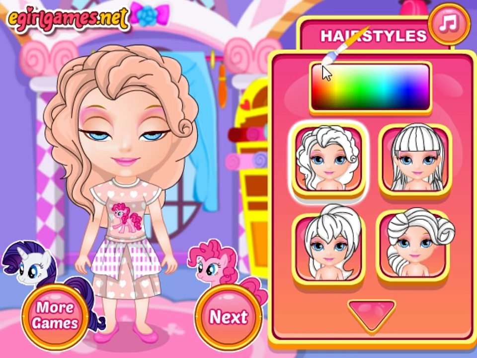 Мой мало пони Детка Барби и верховая езда девушки платье вверх и сделать вверх сборник игра