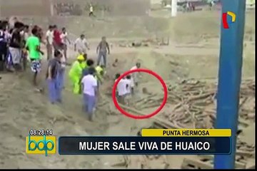 Hospital María Auxiliadora: mujer que sobrevivió a huaico se recupera