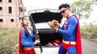 Superhero action Spiderman Super Girl & Superman Nerf guns Joker vs Zombie Rescue elsa Nerf war