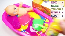 Learn Colors Baby Doll Bath Time Slime Clay Surprise Toys Crystal Slime Minions Onepiece D