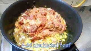How To Cook Beef Tehari At Home | Recipe Of Sahi Beef Biriyani | Easy Tahari Video | By Nian's