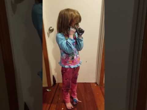 Girl Covered in Food Coloring Denies Getting Into Food Coloring