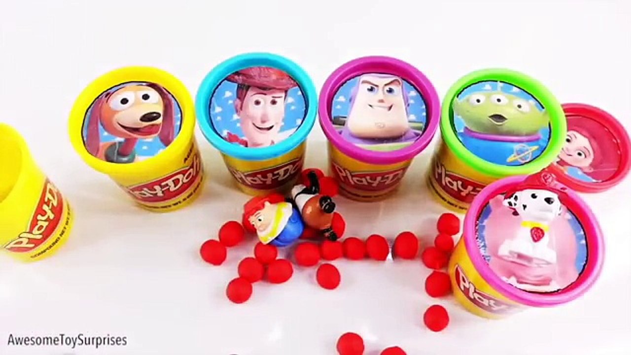 Disney Frozen Toy Story Sheriff Callie Play-Doh Surprise Eggs Tubs Dippin Dots Learn Colors Episodes
