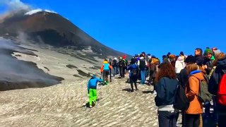 mount etna eruption in Sicily Italy