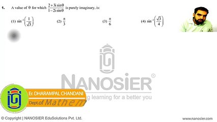 JEE MAIN 2016 SOLUTIONS MATHEMATICS Q.1