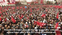 Erdogan lashes out at EU, Rutte in speech