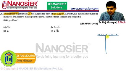 JEE MAIN 2016 SOLUTIONS PHYSICS Q.26