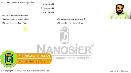 JEE MAIN 2016 SOLUTIONS MATHEMATICS Q.2