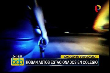 SJL: roban autos estacionados en colegio