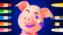 Learning Colors Video for Children with Animals | Cow Pig Chicken | Learn Colours for Kids