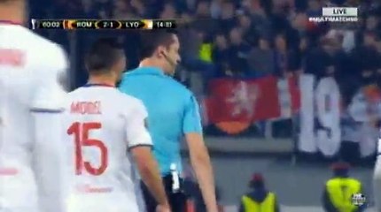 Lucas Tousart OWN Goal AS Roma 2 - 1 Lyon Europa League 16-3-2017