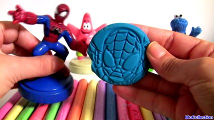 Surprise Play Doh Pig George Cookie Monster SpongeBob Clay Buddies Play-Doh Stampers Homem-Aranha-FmjBFYdjTck