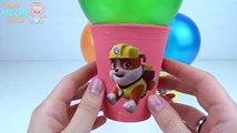 Шары чашки сюрприз игрушки Щенячий патруль учим цвета на английском языке для детей