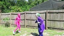 Spiderman vs Joker vs Two-Face! w/ Minion Buddy! - Pink Spidergirl & Batman - Funny Superh
