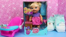 BABY ALIVE Babies Dolls Brushy Baby Doll Toy Brushing Teeth Pee Diaper Toy Review Videos