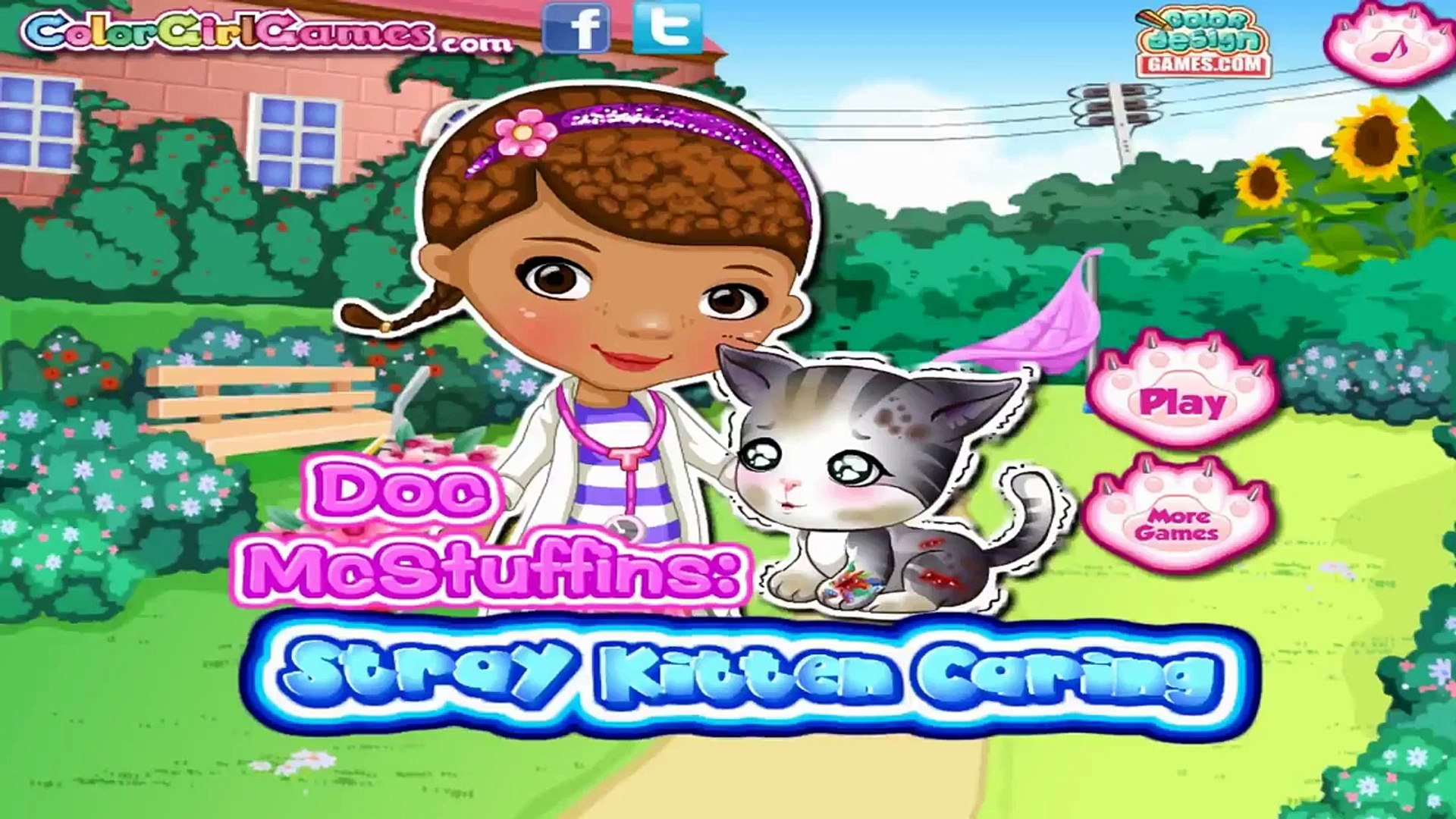⁣Disney DOC McStuffins Stray Kitten Caring - Pet Care Games For Kids