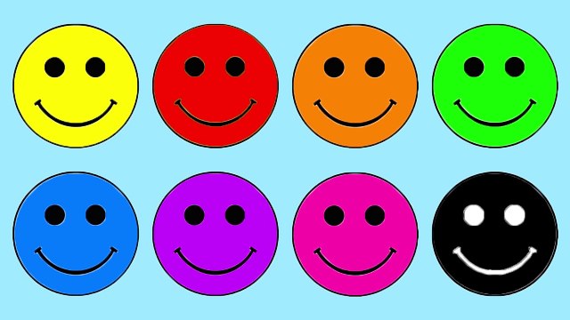 Learn Colors with Smiley Faces Coloring Pages (12) Educational Video for Kids & Toddlers t