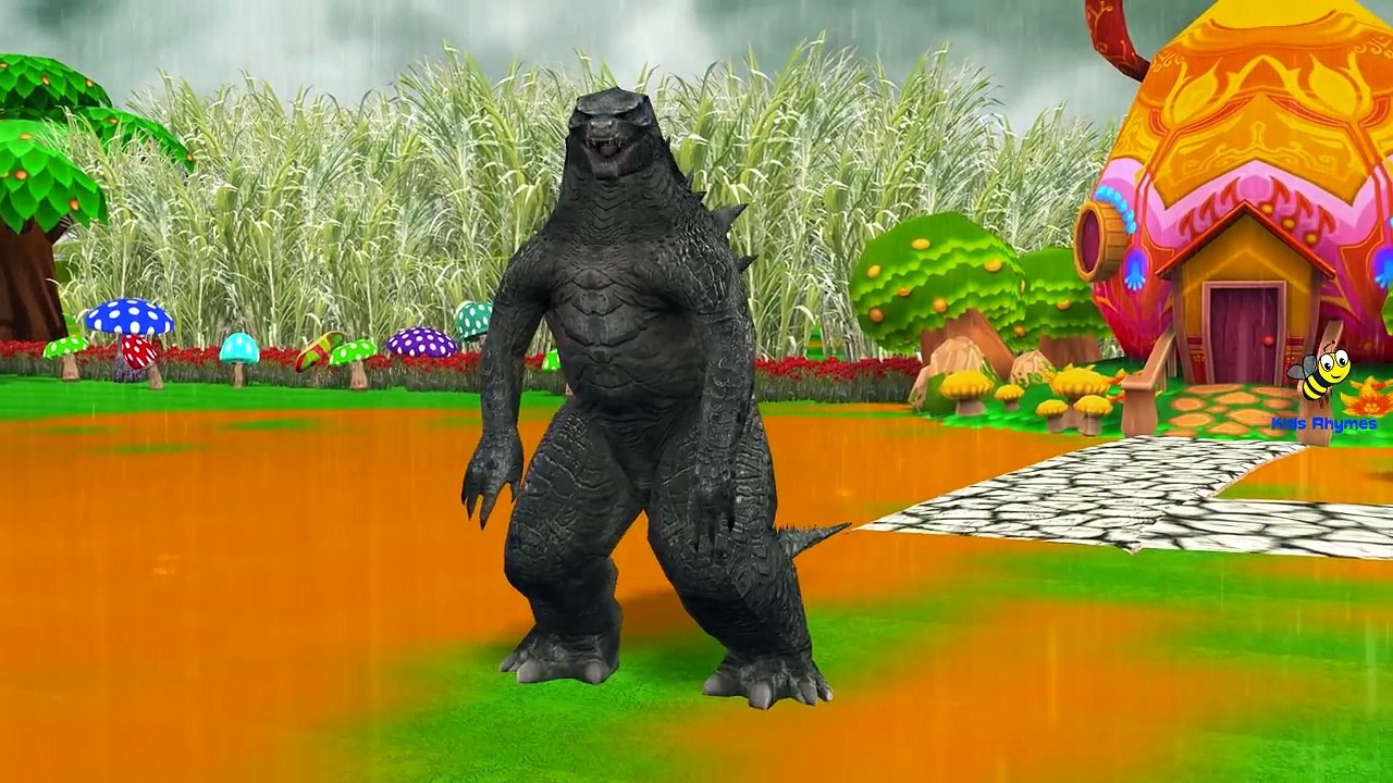 Dinosaurs Cartoons For Children | Godzilla Nursery Rhymes | King Kong Finger Family Rhymes