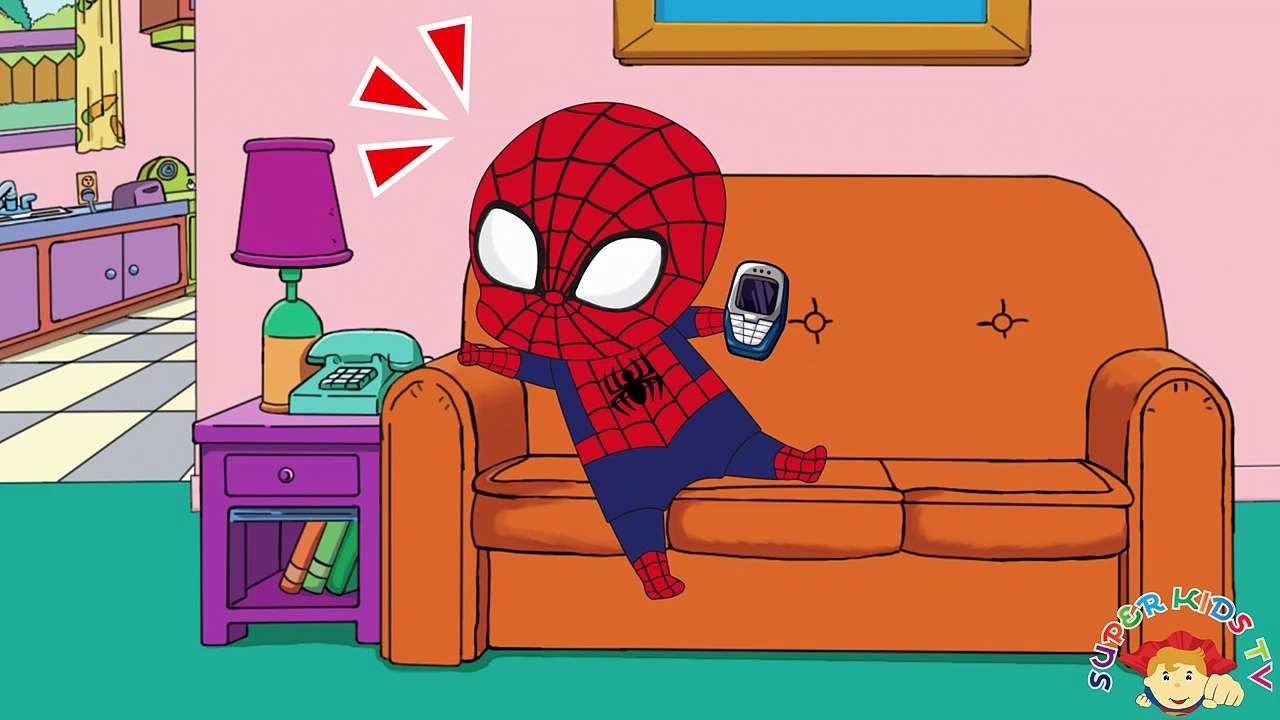 Spiderman Prank Frozen Elsa Waiting and Crying outside Toilet New! Finger Family Song Nurs