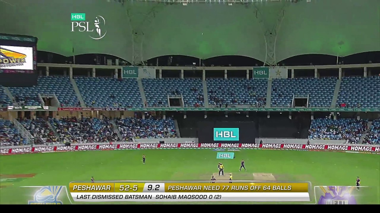 PSL 2017 Match 19- Viv RIchards celebrating Daren Sammy's dismisal