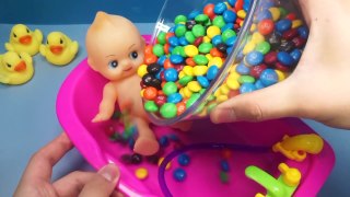 Узнайте цвета Детка кукла ванна игра время с большой цвета Конфеты м для Дети