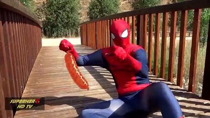 Green Spiderman Vs Dinosaur/ T-Rex In Real Life Superhero Fight!