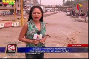 Huachipa: calles y viviendas inundadas tras desborde del río Huaycoloro