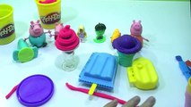 Play doh ice cream pink! - Peppa PIG watch Make cream Rainbow Playdoh FroZen toys