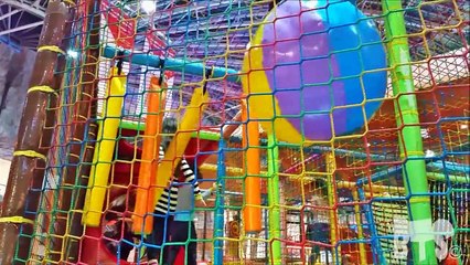 Indoor Playground Fun for Family and kids with slides in children play center | Kids video