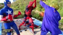Spiderman Ultimate fight.Joker vs Spiderman-Captain America-Deadpool. Latest video fight real life
