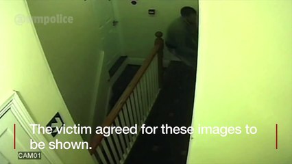 Brutal domestic attack caught on CCTV - BBC News