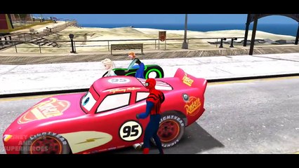 Disney Frozen Elsa & Disney Pixar Cars Lightning McQueen + Nursery Rhymes Finger Family (K
