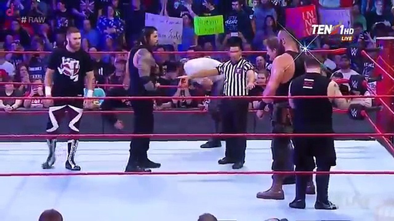 Wwe-_Raw_1_16_2017__Roman_Reigns___Samy_Zayn___Seth_Rollins_Vs_Jeri-Ko___Braun_S