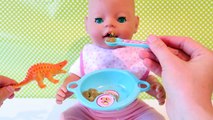 Baby Alive Bitsy Burpsy Spit Up on Color Change Cloth + Wets Diaper Doll - Toy Video Cooki