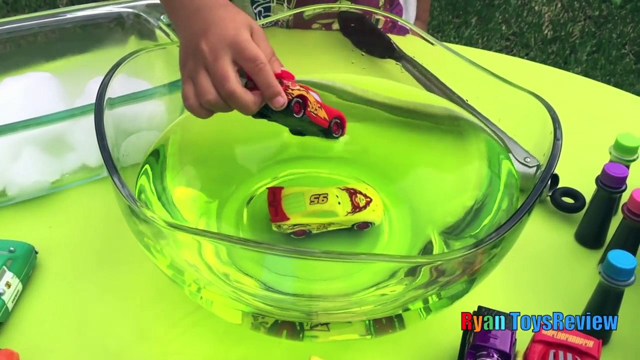 How to Make Giant Vomit Slime goo in kiddie Pool! Easy Science Experiments for Kids Ryan T