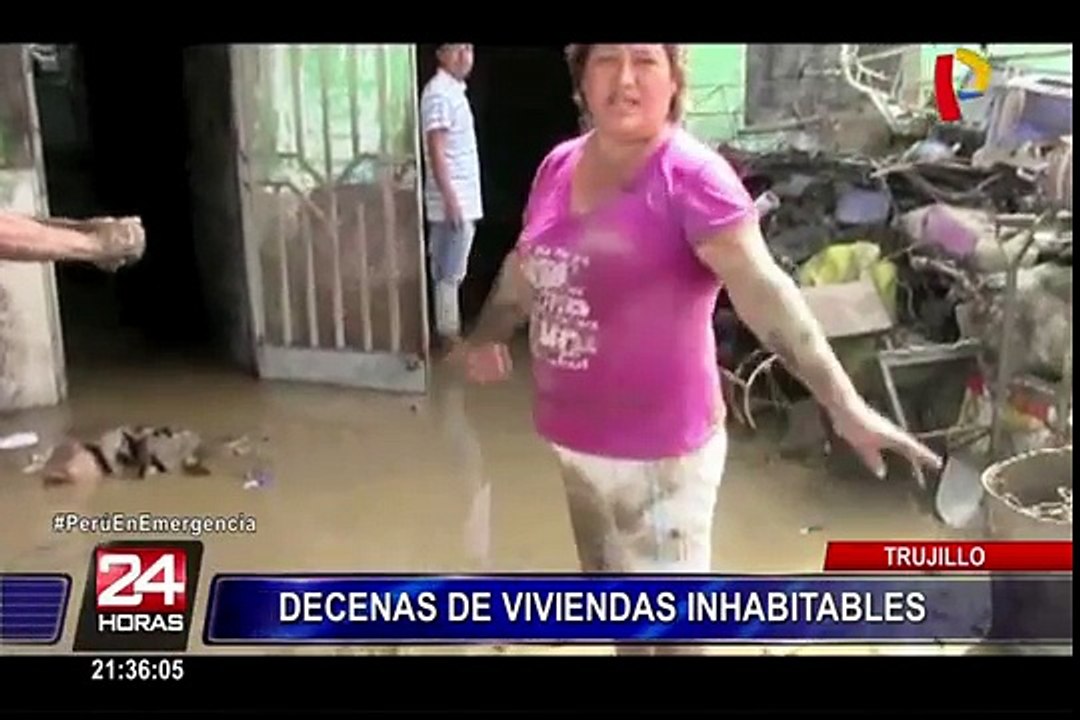 Trujillo: viviendas inhabitables tras desborde de la quebrada San Idelfonso