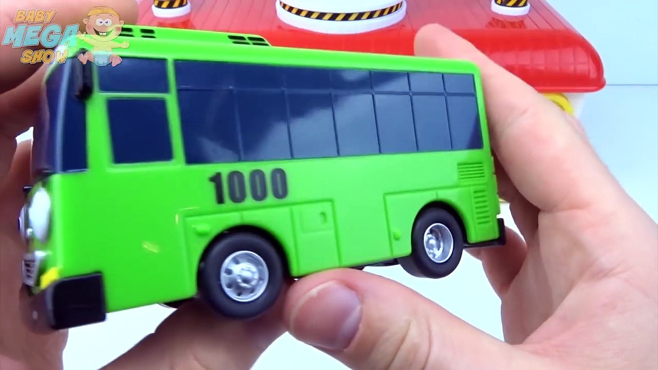 Tayo the Little Bus Garage Frozen Elsa Spiderman Peppa Pig McQueen Learn Colors for Kids