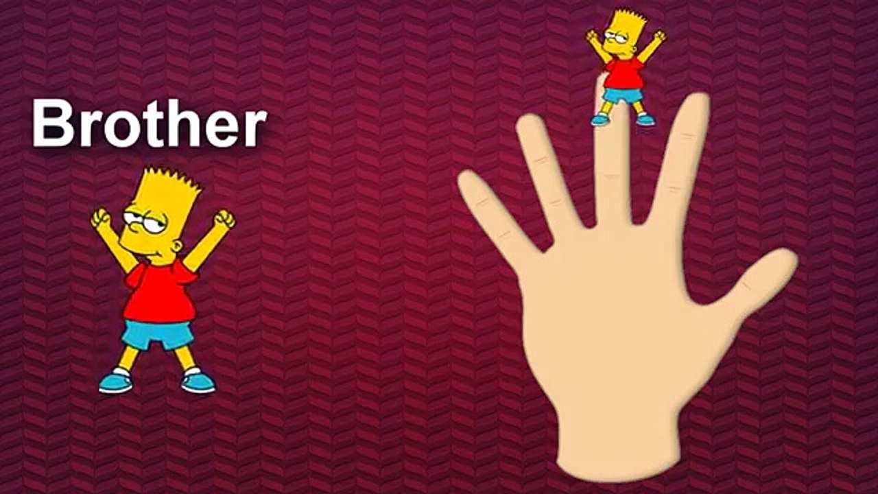 DADDY FINGER FAMILY SONG The Simpsons Nursery Rhymes for Children Babies and Toddlers